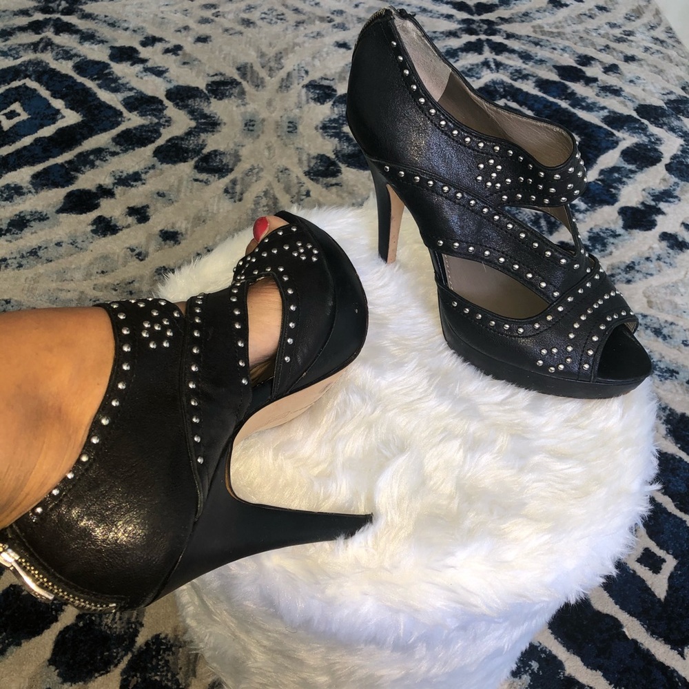Black Studded Heels